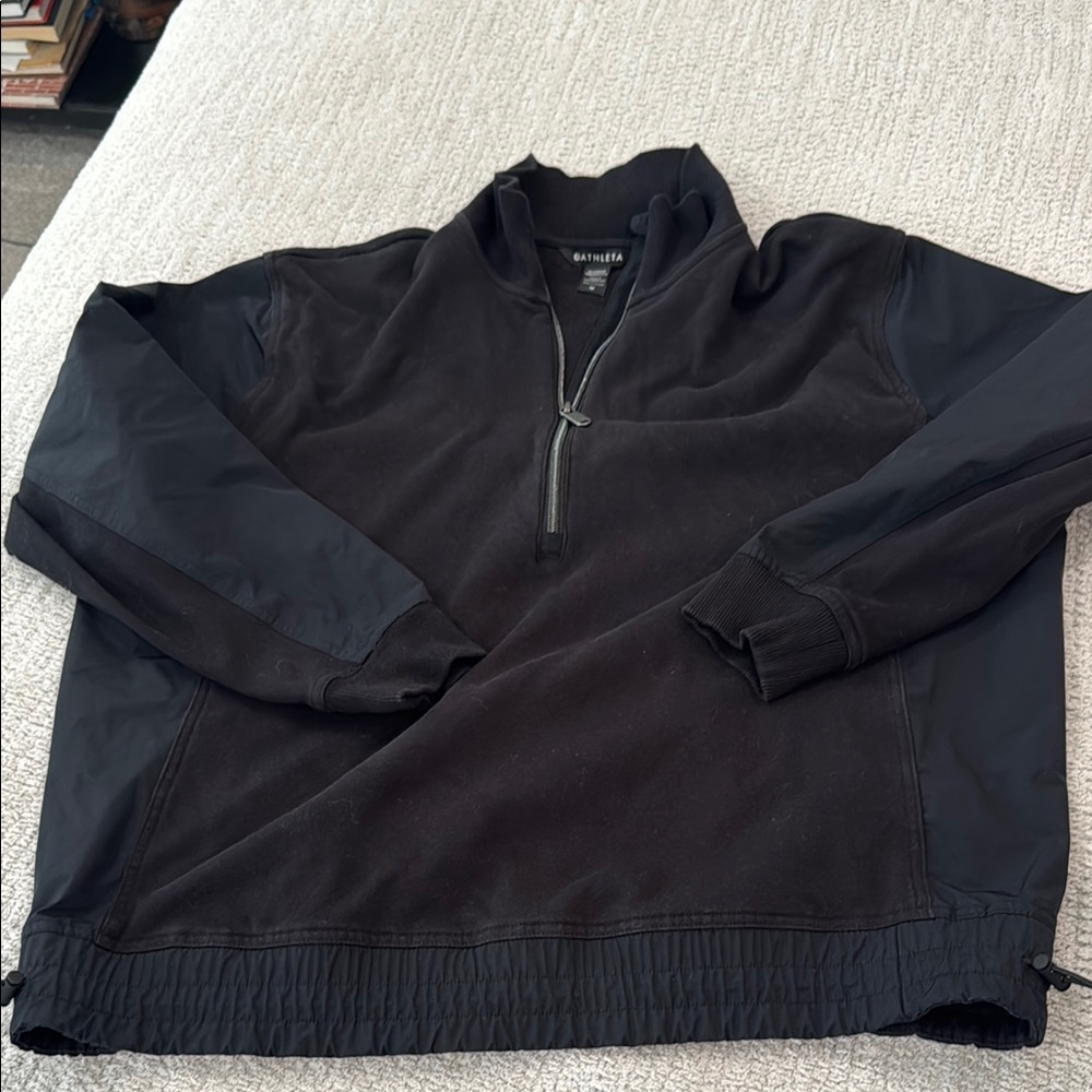 Athleta Black Ribbed Jacket